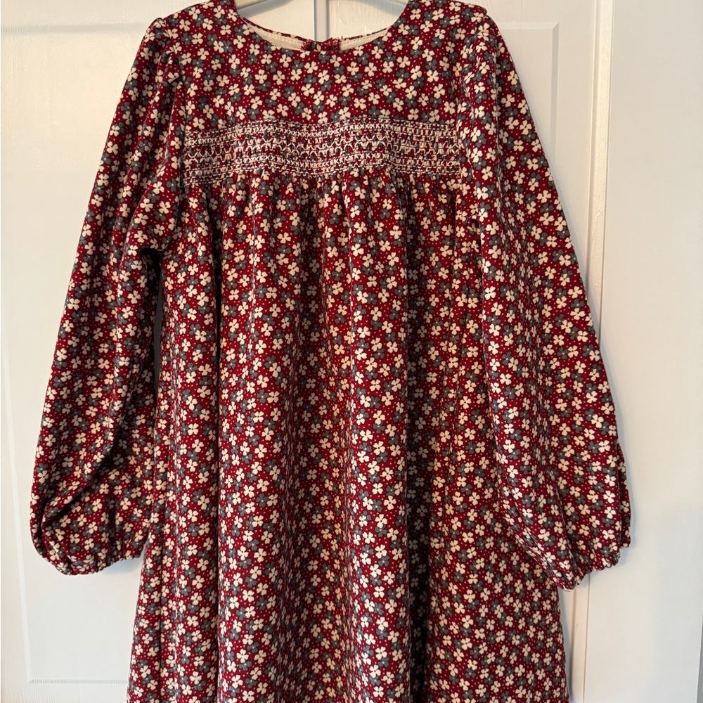 Floral Red Kids Dress